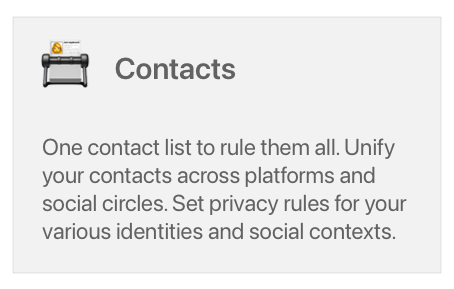 Consumer use cases - Contacts