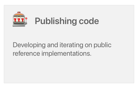 Activities - Publishing code