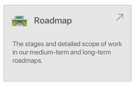Other pages - Roadmap