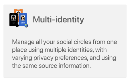 Protocol features - Multi-identity