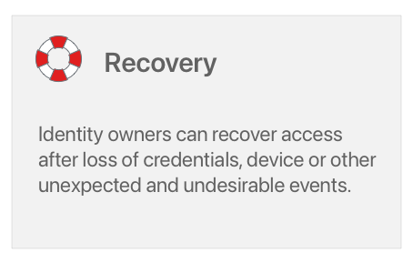 Protocol features - Recovery
